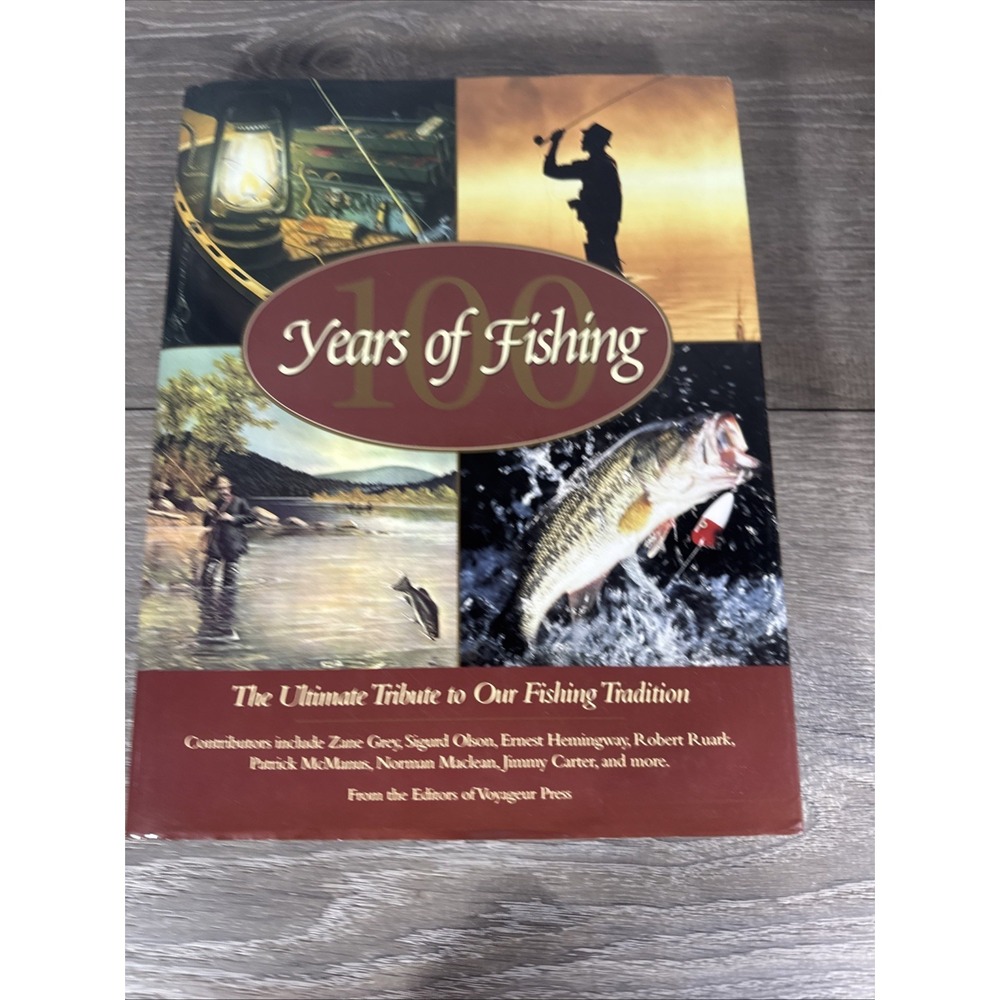 100 Years Of Fishing Book Measures 12"x9" Stories, Artwork, Photographs Color